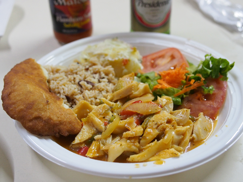 Conch stew & johnny cake
